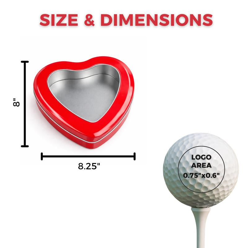 Valentine’S Golf Gift Set for Him Heart Tin Gift Box for Boyfriend Husband Golf Lover Gift with Romantic Charm